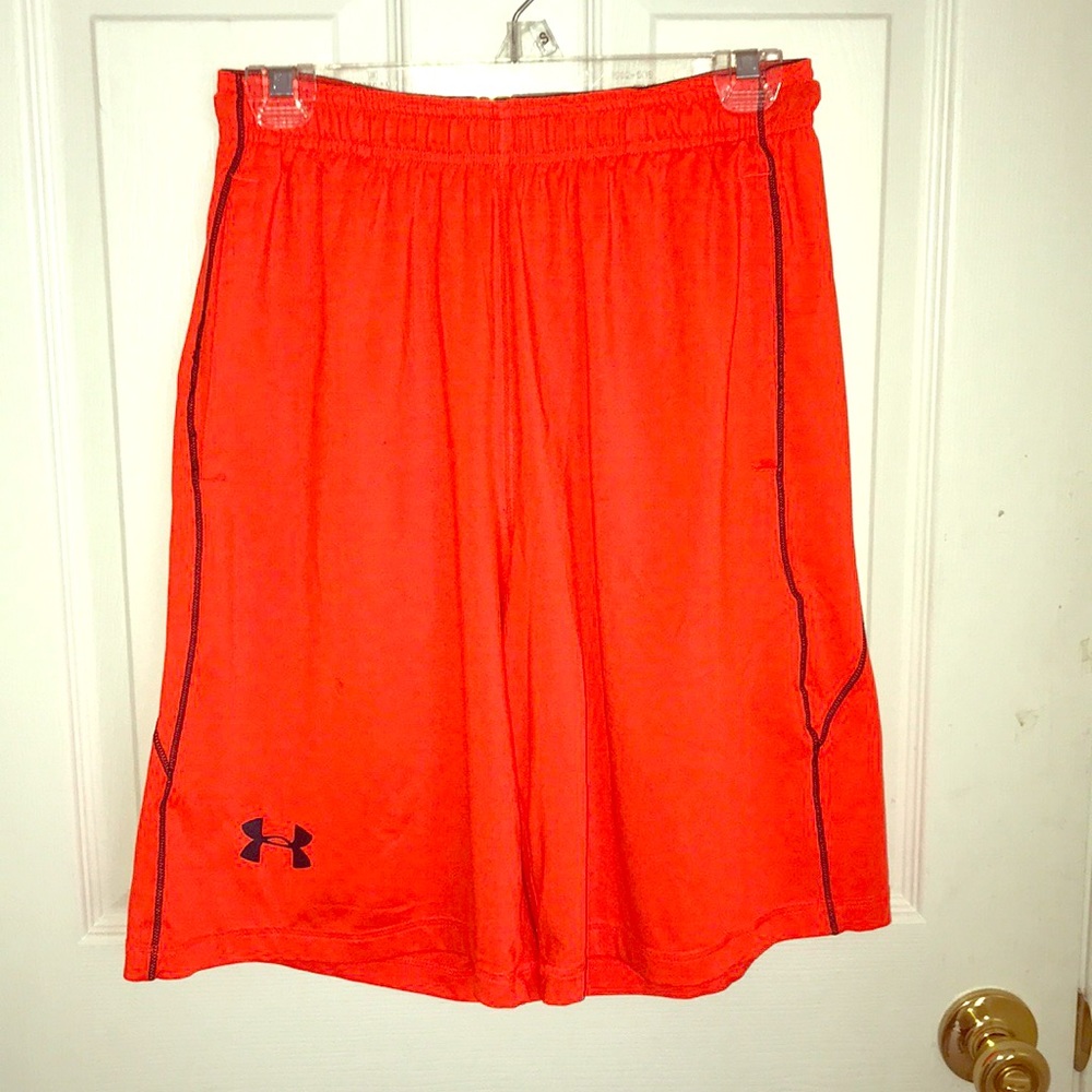 Orange Loose Fitting Under Armour Shorts